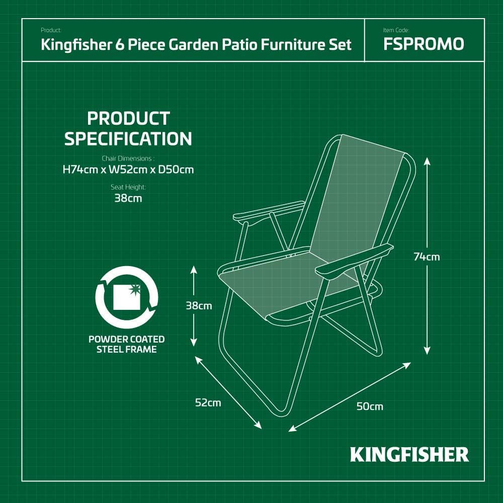 Garden Mile Patio Dining Set - Round 4 seater garden dinning set with Umbrella, 4 Folding Dining Chairs & Round Tempered Glass Table for Garden, Patio furniture or conservatory décor (Black)